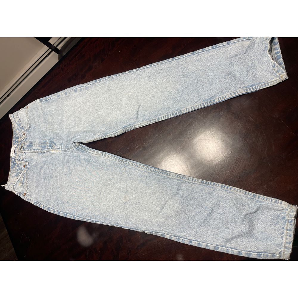 Vintage Light Wash High-Waisted Mom Jeans Retro 90s Style Denim Pants T-10